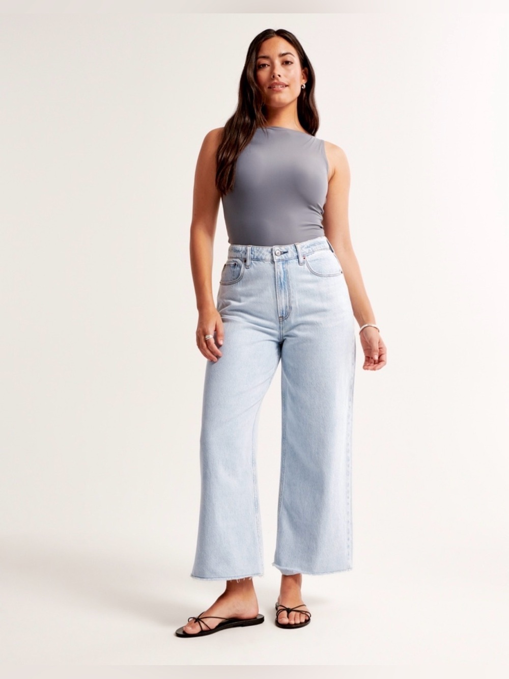 Abercrombie & Fitch The Cropped Wide Leg High Rise Jean -New with tags!